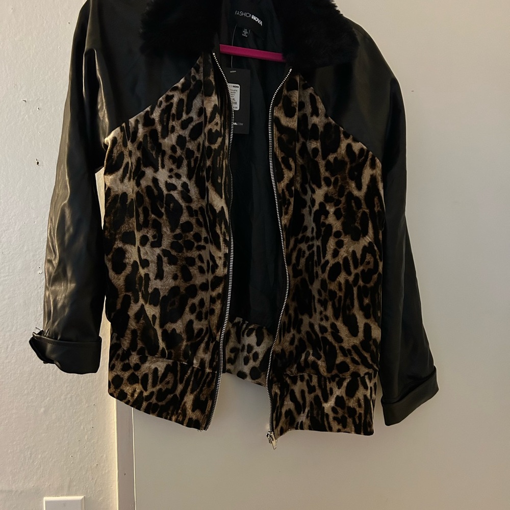 Leopard jacket wild thoughts fur jacket - Picture 3 of 6